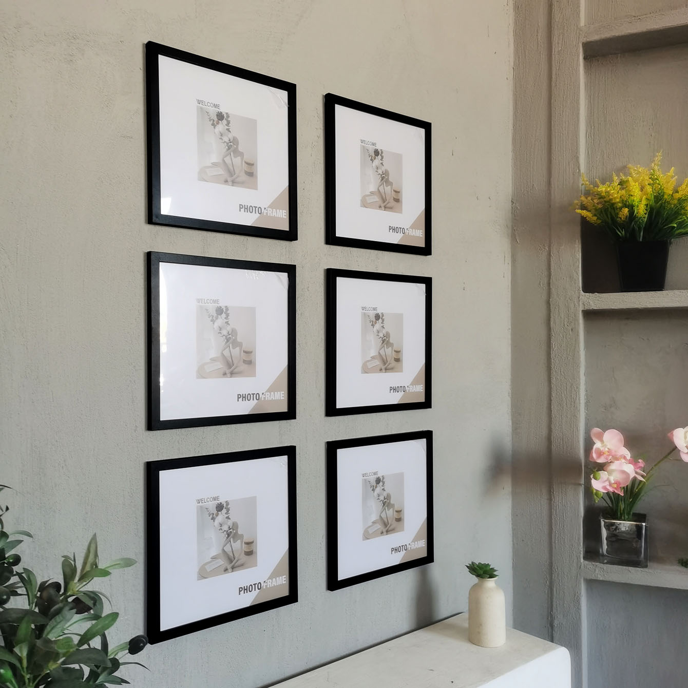 3 pezzi cornici per foto quadr - Engraved Wood Frame recensione e prezzo