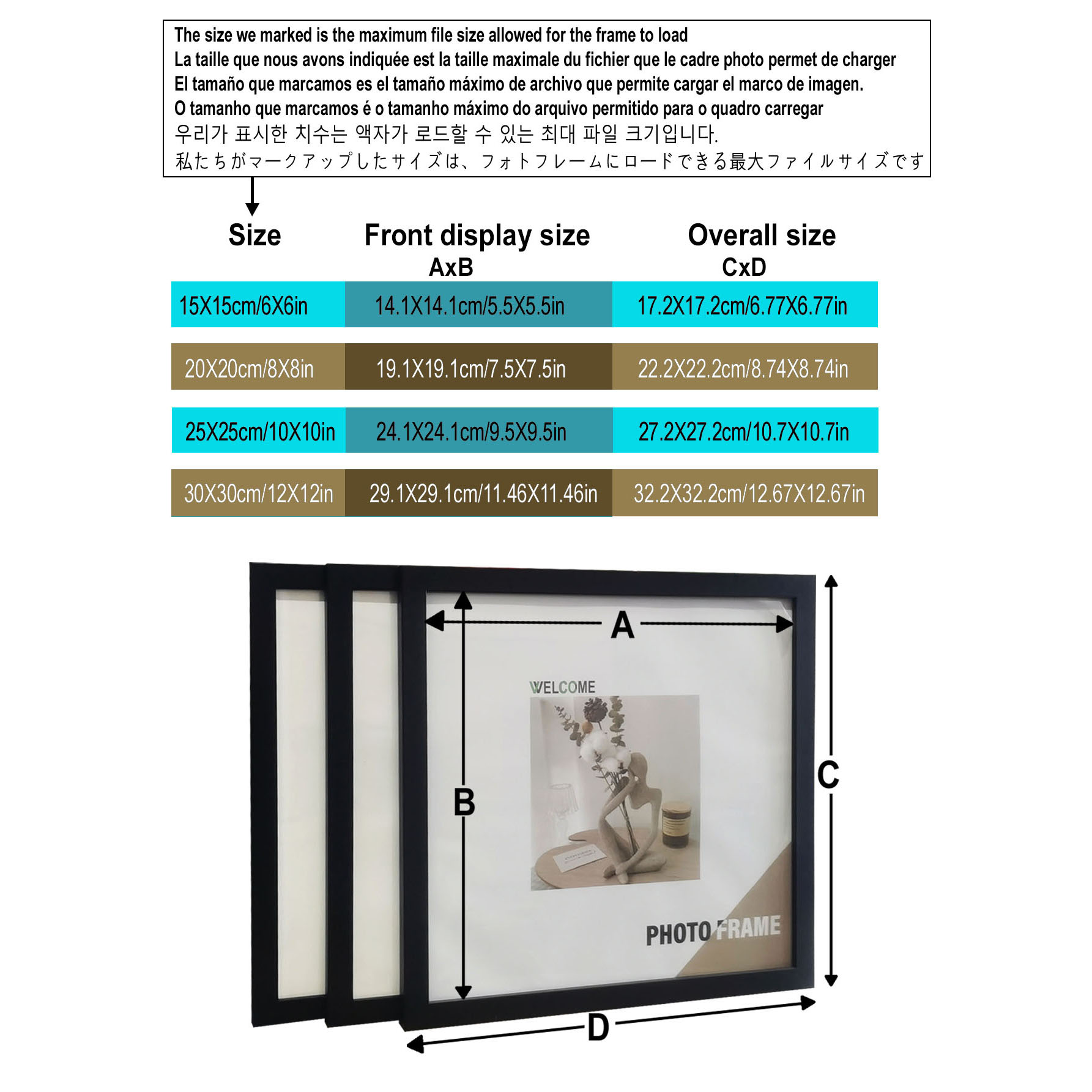3 pezzi cornici per foto quadr - Engraved Wood Frame recensione e prezzo